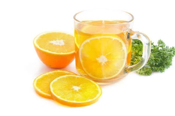 jugo de naranja y perejil